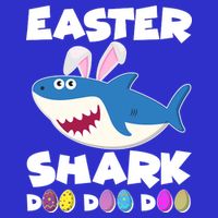 Easter Shark Doo Doo Doo Stripe Pom Pom Beanie