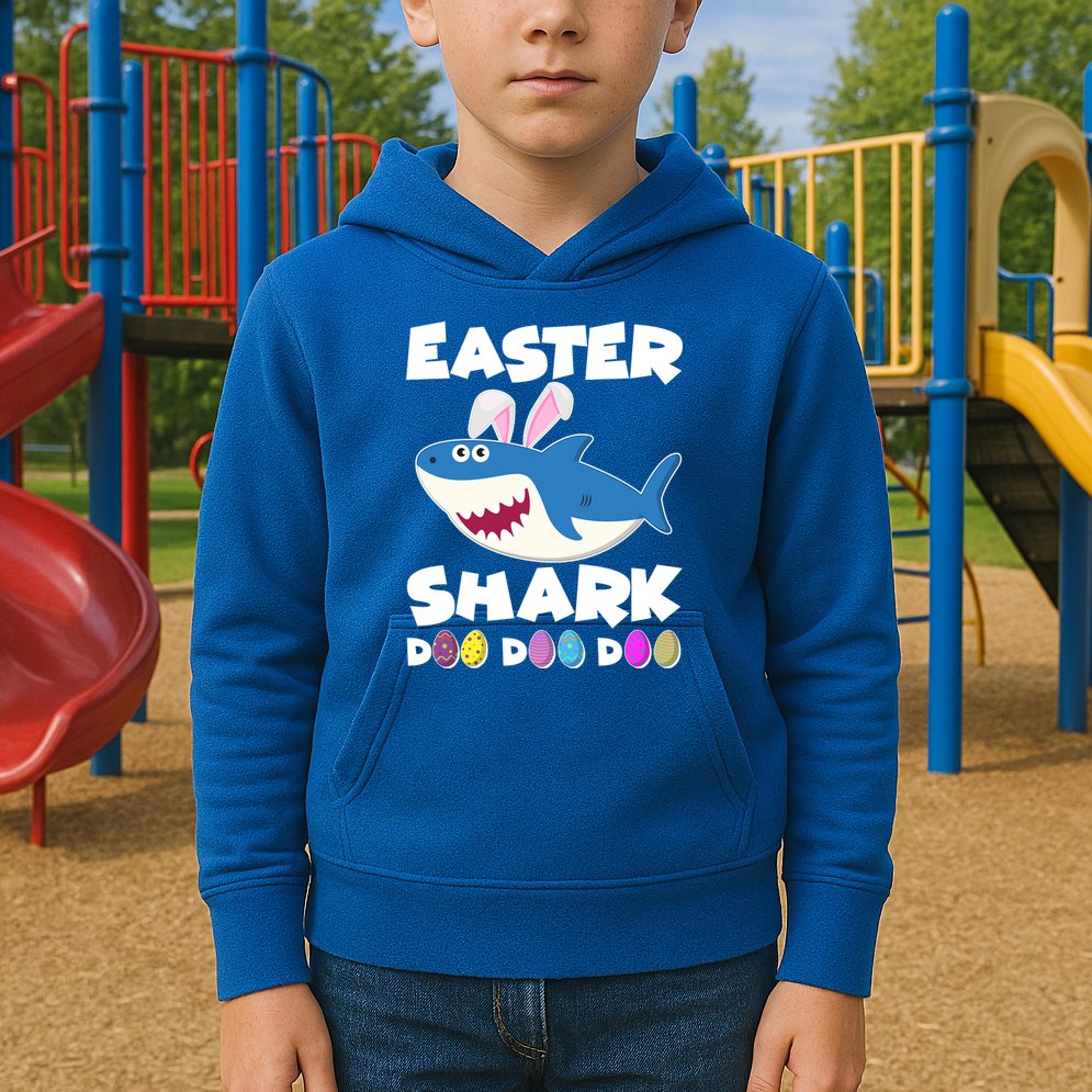 Easter Shark Doo Doo Doo Kids Hoodie