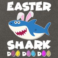 Easter Shark Doo Doo Doo Cotton Canvas Backpack
