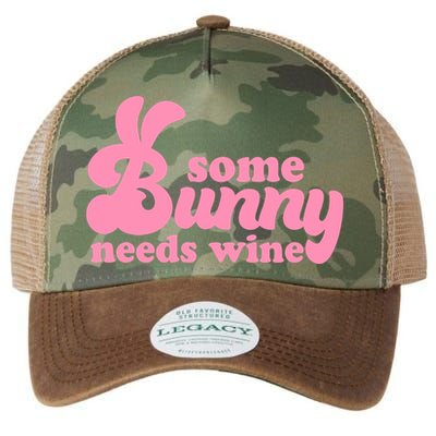 Easter Some Bunny Needs Wine Legacy Tie Dye Trucker Hat