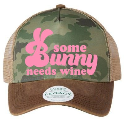 Easter Some Bunny Needs Wine Legacy Tie Dye Trucker Hat