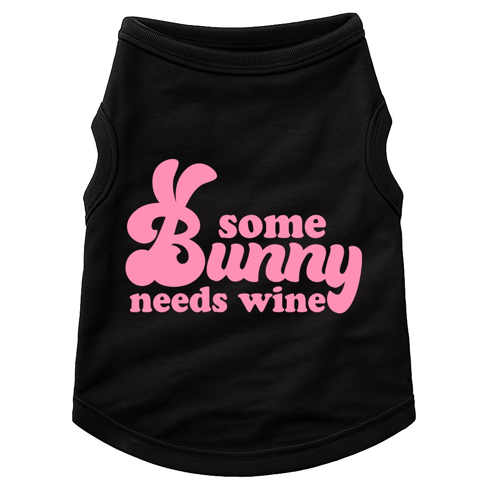 Easter Some Bunny Needs Wine Doggie Tank