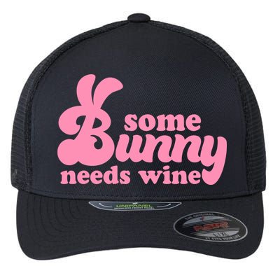 Easter Some Bunny Needs Wine Flexfit Unipanel Trucker Cap