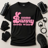 Easter Some Bunny Needs Wine Cooling Performance Crew T-Shirt