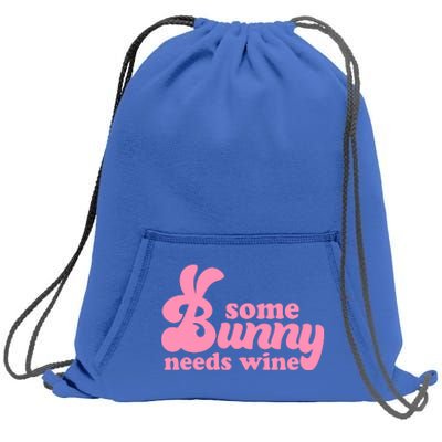 Easter Some Bunny Needs Wine Sweatshirt Cinch Pack Bag