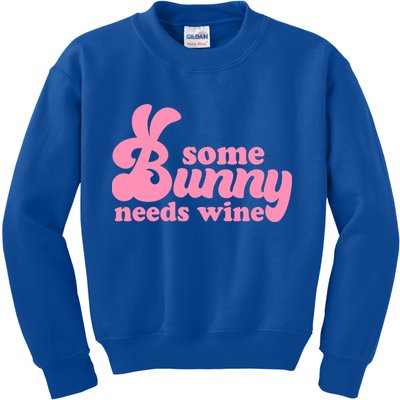 Easter Some Bunny Needs Wine Kids Sweatshirt