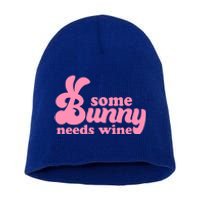 Easter Some Bunny Needs Wine Short Acrylic Beanie