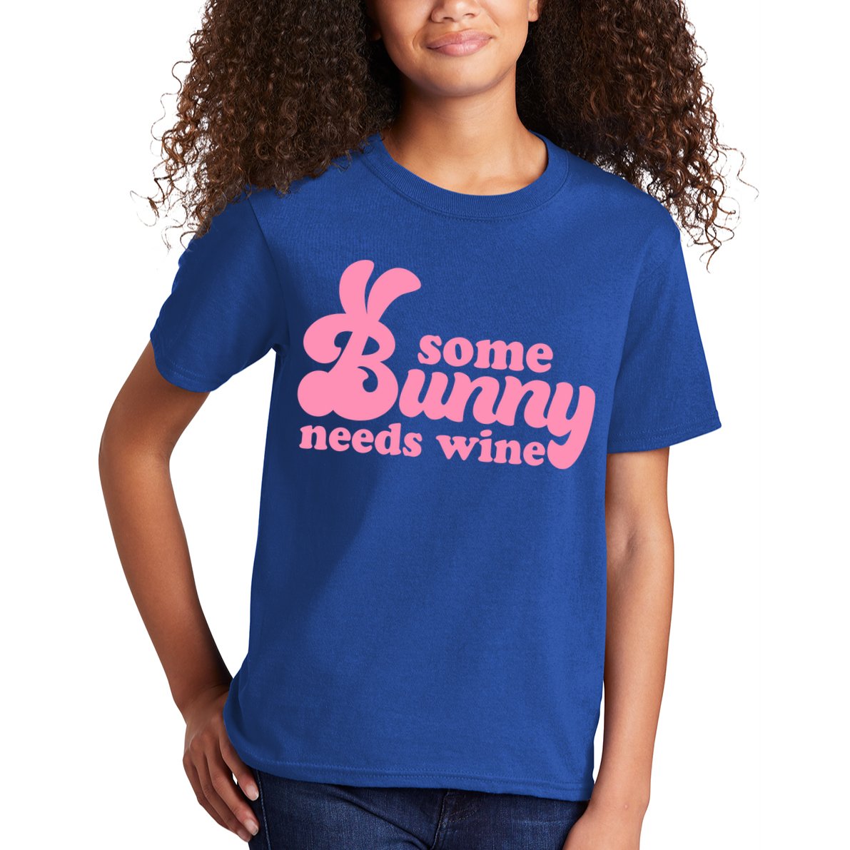 Easter Some Bunny Needs Wine Kids T-Shirt