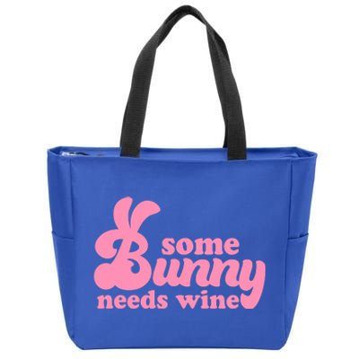 Easter Some Bunny Needs Wine Zip Tote Bag