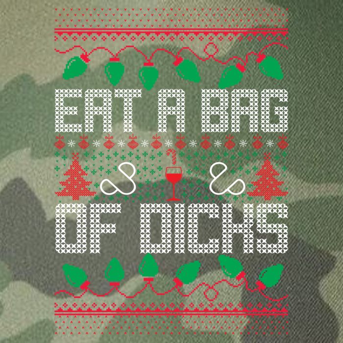 Eat A Bag Of Dicks Offensive Ugly X-Mas Legacy Tie Dye Trucker Hat