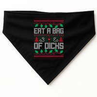 Eat A Bag Of Dicks Offensive Ugly X-Mas USA-Made Doggie Bandana