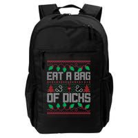 Eat A Bag Of Dicks Offensive Ugly X-Mas Daily Commute Backpack