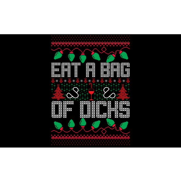 Eat A Bag Of Dicks Offensive Ugly X-Mas Bumper Sticker