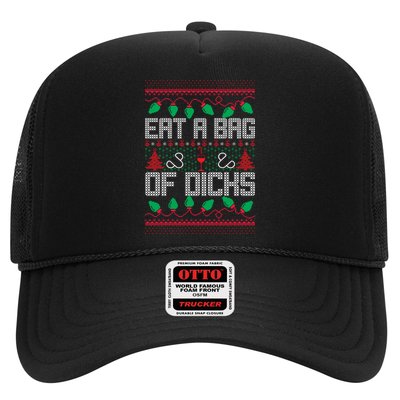 Eat A Bag Of Dicks Offensive Ugly X-Mas Trucker Hat