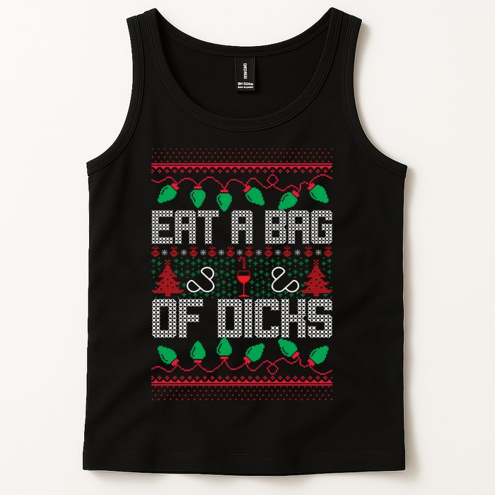 Eat A Bag Of Dicks Offensive Ugly X-Mas Tank Top