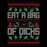 Eat A Bag Of Dicks Offensive Ugly X-Mas Tank Top