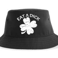 Eat A Dick Shamrock Funny St Patricks Day Sustainable Bucket Hat