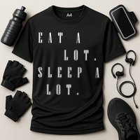 Eat A Lot Sleep A Lot Cooling Performance Crew T-Shirt