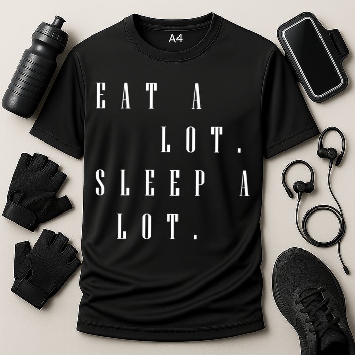 Eat A Lot Sleep A Lot Cooling Performance Crew T-Shirt