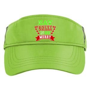 Eat Drink And Be Merry Christmas Adult Drive Performance Visor