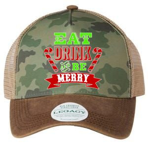 Eat Drink And Be Merry Christmas Legacy Tie Dye Trucker Hat