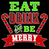 Eat Drink And Be Merry Christmas Cooling Performance Crew T-Shirt