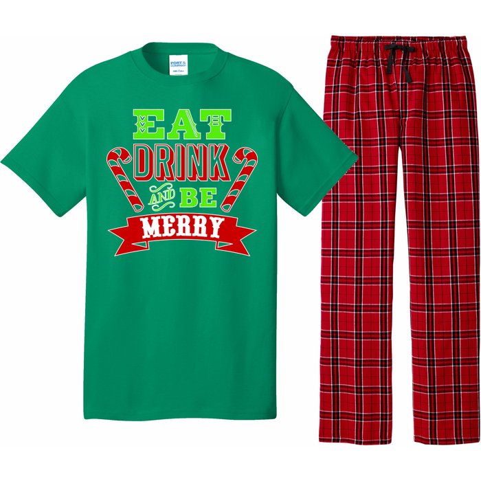 Eat Drink And Be Merry Christmas Pajama Set