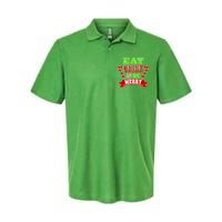 Eat Drink And Be Merry Christmas Softstyle Adult Sport Polo