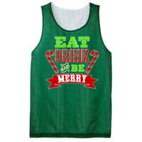 Eat Drink And Be Merry Christmas Mesh Reversible Basketball Jersey Tank