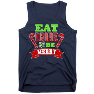 Eat Drink And Be Merry Christmas Tank Top