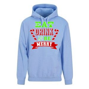 Eat Drink And Be Merry Christmas Unisex Surf Hoodie