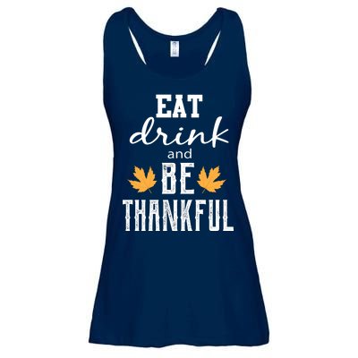 Eat Drink and Be Thankful Ladies Essential Flowy Tank