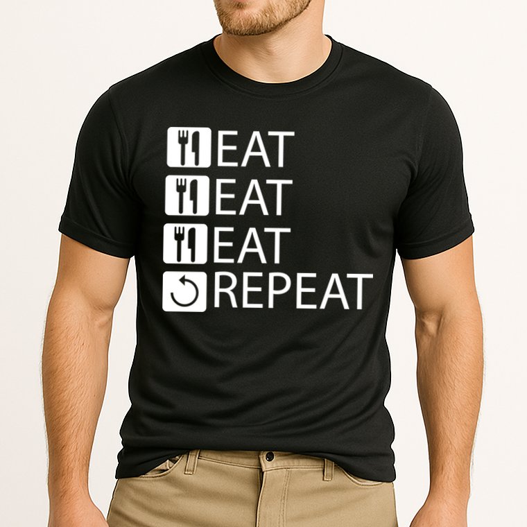 Eat Eat Eat Repeat Cooling Performance Crew T-Shirt