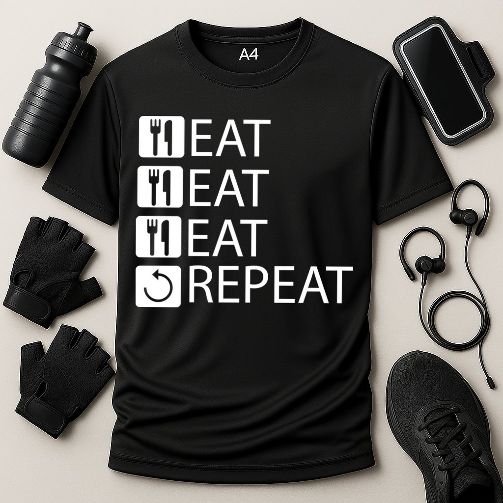 Eat Eat Eat Repeat Cooling Performance Crew T-Shirt