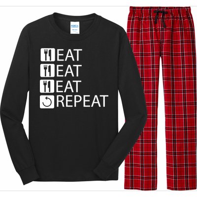 Eat Eat Eat Repeat Long Sleeve Pajama Set