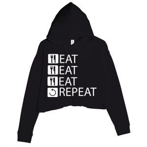 Eat Eat Eat Repeat Crop Fleece Hoodie