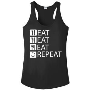 Eat Eat Eat Repeat Ladies PosiCharge Competitor Racerback Tank