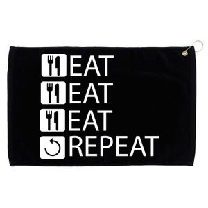 Eat Eat Eat Repeat Grommeted Golf Towel