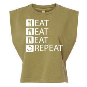 Eat Eat Eat Repeat Garment-Dyed Women's Muscle Tee