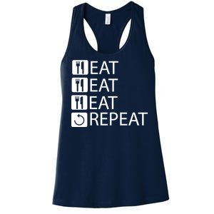 Eat Eat Eat Repeat Women's Racerback Tank