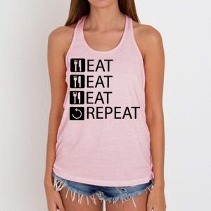 Eat Eat Eat Repeat Women's Knotted Racerback Tank