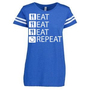 Eat Eat Eat Repeat Enza Ladies Jersey Football T-Shirt