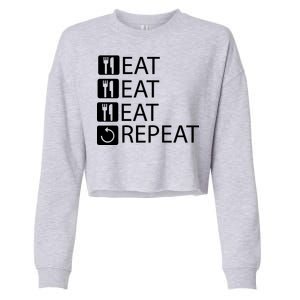 Eat Eat Eat Repeat Cropped Pullover Crew