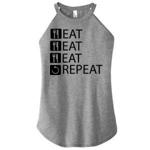 Eat Eat Eat Repeat Women's Perfect Tri Rocker Tank