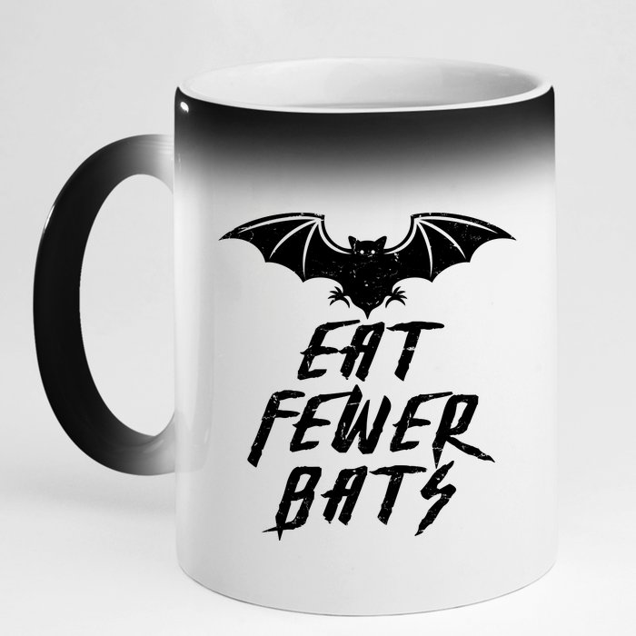 Eat Fewer Bats 11oz Black Color Changing Mug