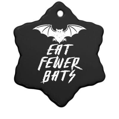 Eat Fewer Bats Ceramic Star Ornament