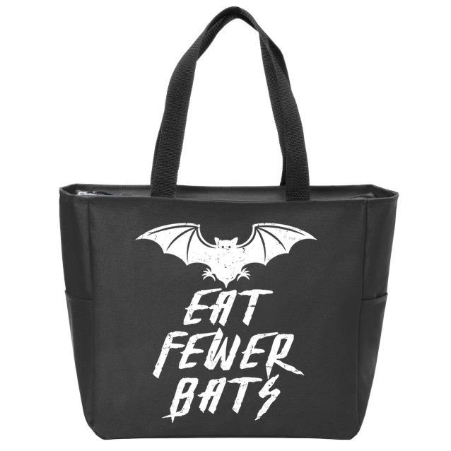 Eat Fewer Bats Zip Tote Bag