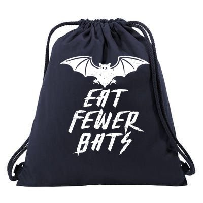 Eat Fewer Bats Drawstring Bag