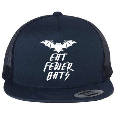 Eat Fewer Bats Flat Bill Trucker Hat