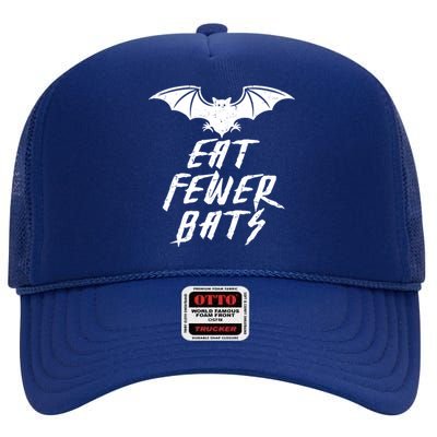 Eat Fewer Bats High Crown Mesh Back Trucker Hat